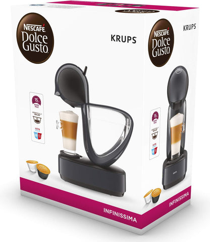 Nescafé Dolce Gusto Infinissima Cosmic Krups. Cafetera de cápsulas 15 bares de presión, capacidad 1,2 L, bebidas frías o calientes