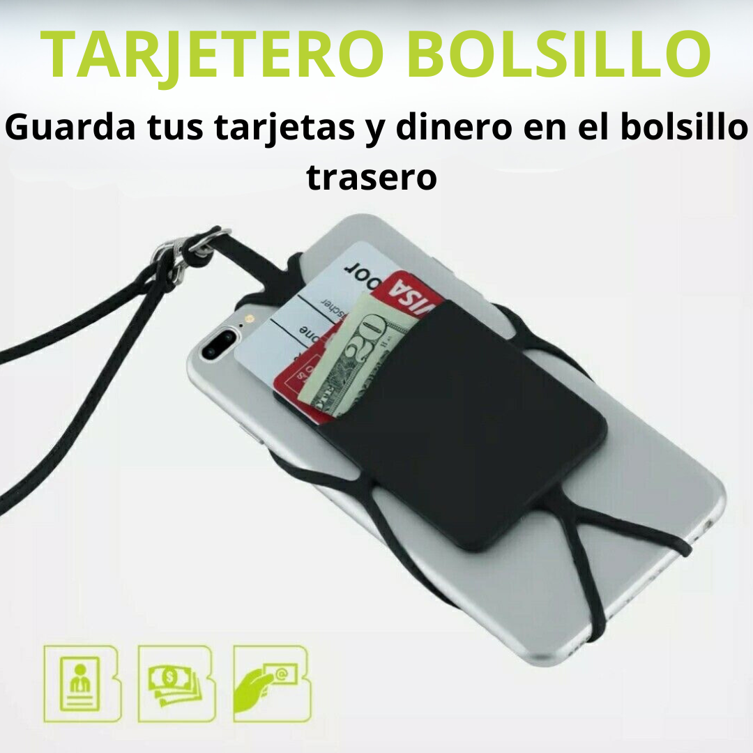 Soporte De Funda Para Teléfono Con Bolsillo Para Tarjetas