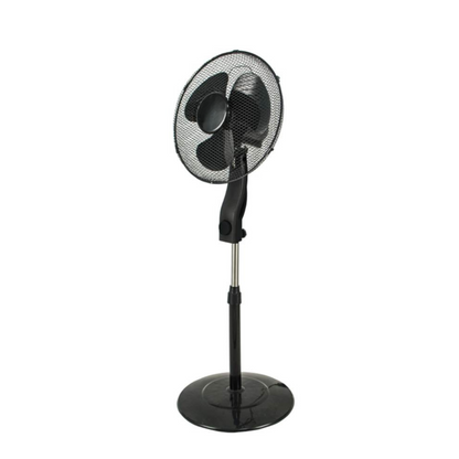 VENTILADOR DE PIE 16"  colores blanco y negro-silencioso