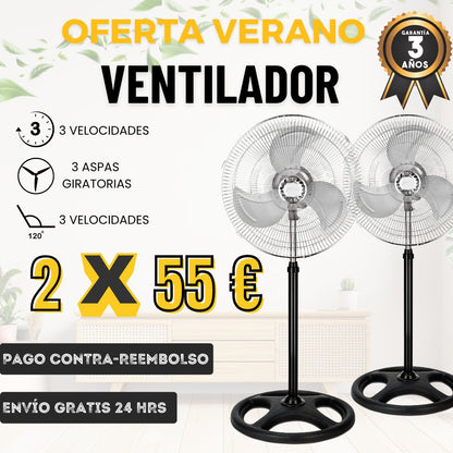 ventilador de pie  pack de 2 "18 pulgadas"